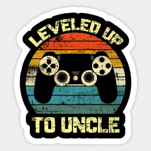 New Uncle Gift/ Leveled Up To Uncle Tees/ Gift for uncle Sticker